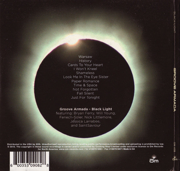 Groove Armada : Black Light (CD, Album)