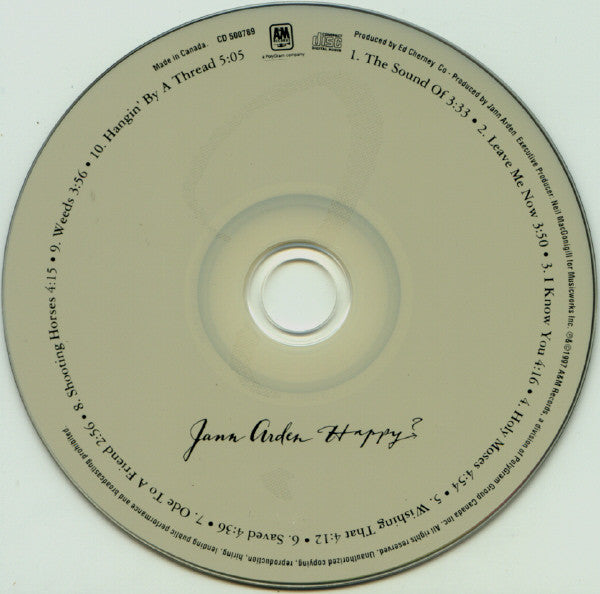 Jann Arden : Happy? (CD, Album, Club)