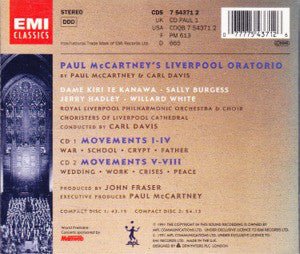 Paul McCartney - Kiri Te Kanawa • Sally Burgess • Jerry Hadley • Willard White • Royal Liverpool Philharmonic Orchestra & Choir* • Choristers of Liverpool Cathedral • Carl Davis (5) : Liverpool Oratorio (2xCD, Album)