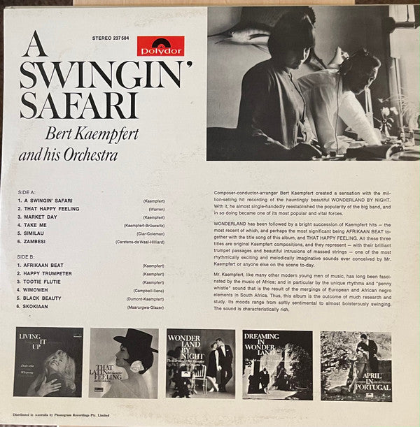 Bert Kaempfert And His Orchestra* : A Swingin' Safari (LP, Album)