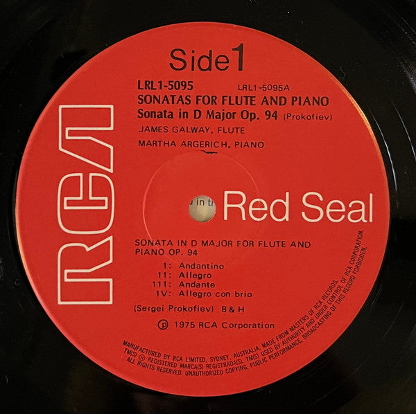 James Galway & Martha Argerich, Sergei Prokofiev ○ César Franck : Sonatas For Flute And Piano (LP)