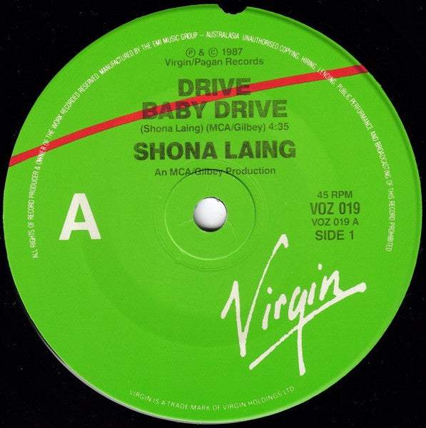 Shona Laing : Drive Baby Drive (7", Single)
