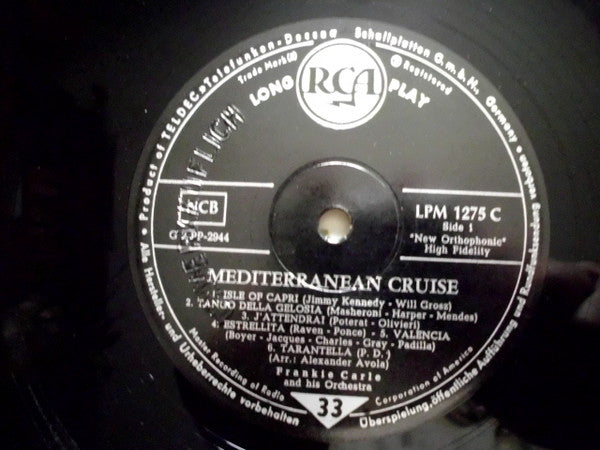 Frankie Carle And His Orchestra : Mediterrainean Cruise (LP, Mono, Promo, Pro)