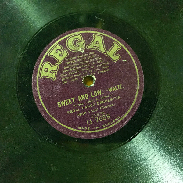 Regal Dance Orchestra : Chinky Lee / Sweet And Low (Shellac, 10")
