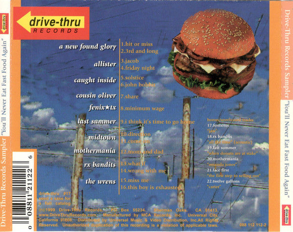 Various : You'll Never Eat Fast Food Again (CD, Smplr)