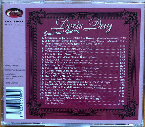 Doris Day : Sentimental Journey (CD, Comp)