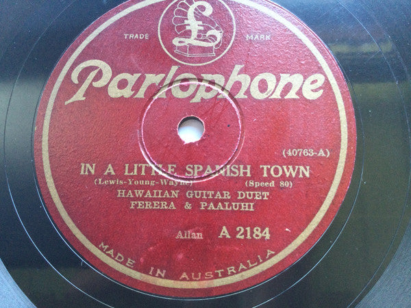 Sydney Nesbitt / Ferera And Paaluhi : I Don't Mind Being All Alone / In A Little Spanish Town (Shellac, 10")