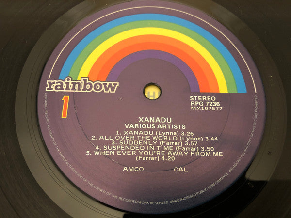The Hollywood Studio Orchestra And Singers : Music From The Movie Xanadu (LP, Comp)