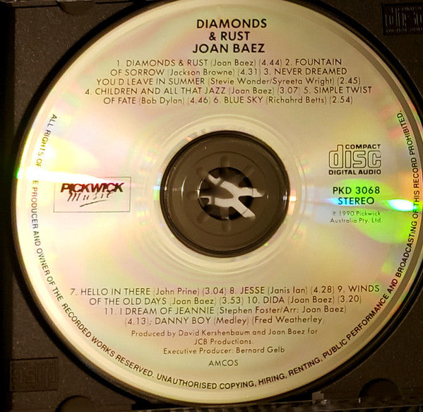 Joan Baez : Diamonds & Rust (CD, Album, RE)