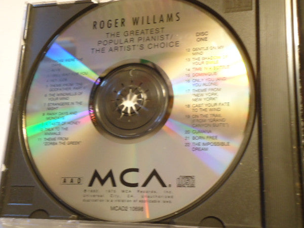 Roger Williams (2) : The Greatest Popular Pianist / The Artist's Choice (2xCD, Comp)