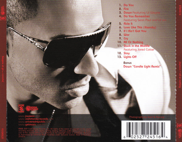 Jay Sean : All Or Nothing (CD, Album)
