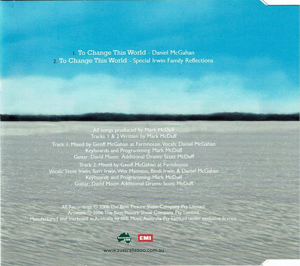 Daniel McGahan : To Change This World (A Tribute To Steve Irwin) (CD, Single)