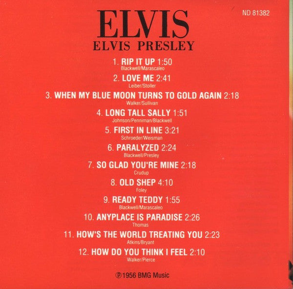 Elvis Presley : Elvis (CD, Album, Mono, RE, Dis)