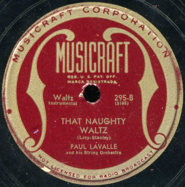 Paul Lavalle And String Orchestra* : American Waltz Memories (4xShellac, 10", Album)