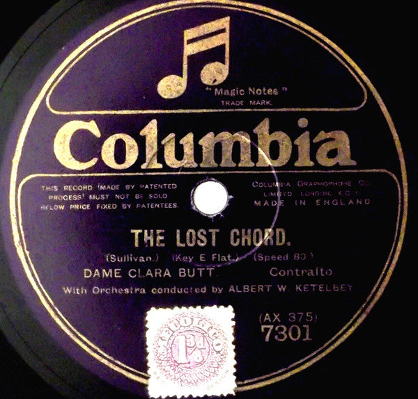 Clara Butt : The Lost Chord / The Holy City (Shellac, 12", 80 RPM)