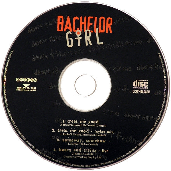 Bachelor Girl : Treat Me Good (CD, Single, Enh, Ltd)