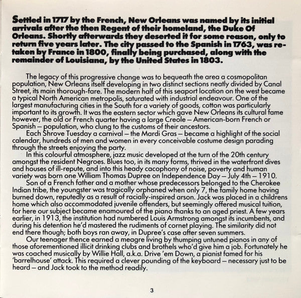 Champion Jack Dupree : From New Orleans To Chicago (CD, Album, Mono)