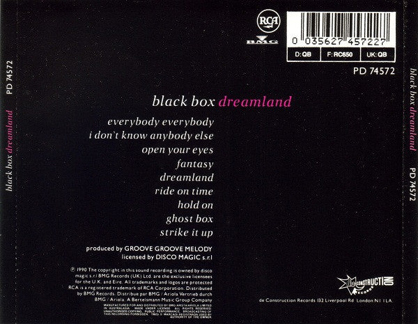 Black Box : Dreamland (CD, Album)