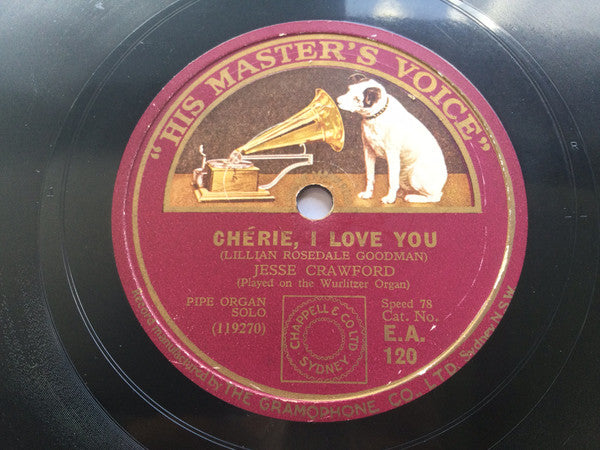 Jesse Crawford : Chérie, I Love You / Ting-A-Ling (Shellac, 10")