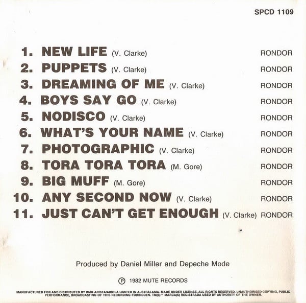 Depeche Mode : Speak & Spell (CD, Album, RE)
