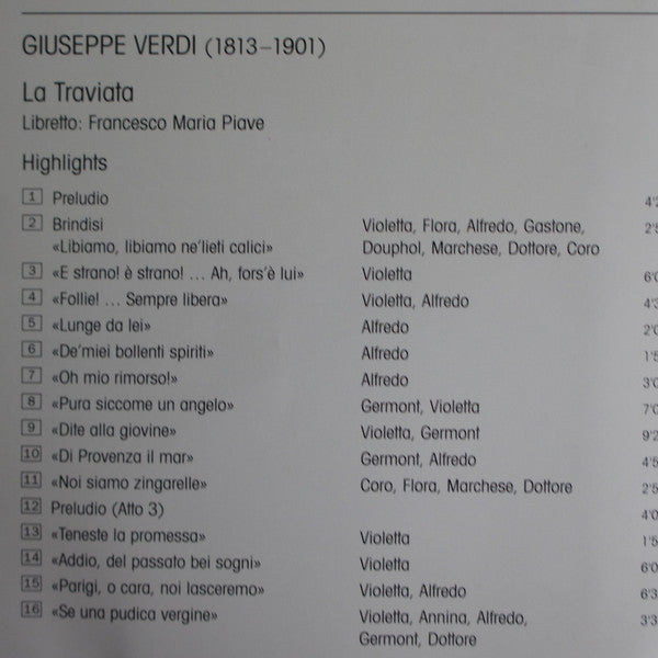 Verdi* - Edita Gruberova, Neil Shicoff, Giorgio Zancanaro, London Symphony Orchestra, Carlo Rizzi : La Traviata - Highlights (CD)