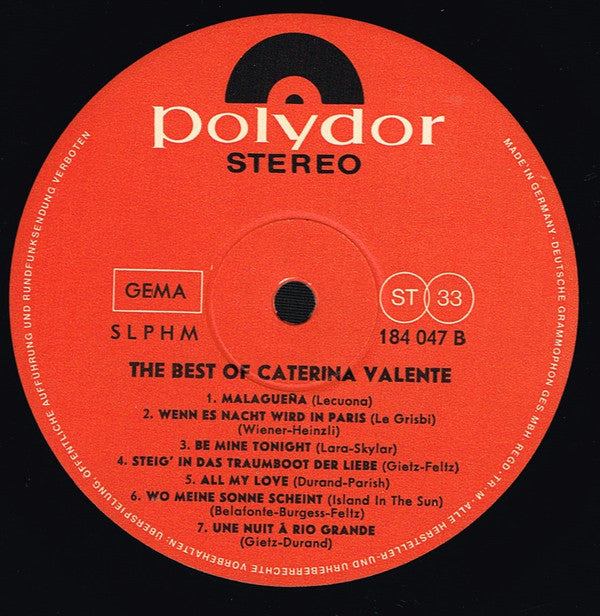 Caterina Valente : The Best Of Caterina Valente (LP, Comp)