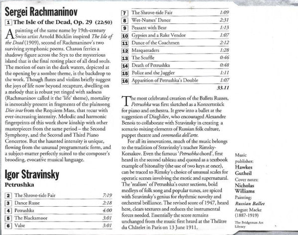 Rachmaninov* / Stravinsky* - BBC Scottish Symphony Orchestra, Jerzy Maksymiuk : The Isle Of The Dead / Petrushka (CD, Album)