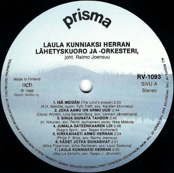 Lähetyskuoro Ja Orkesteri : Laula Kunniaksi Herran (LP)