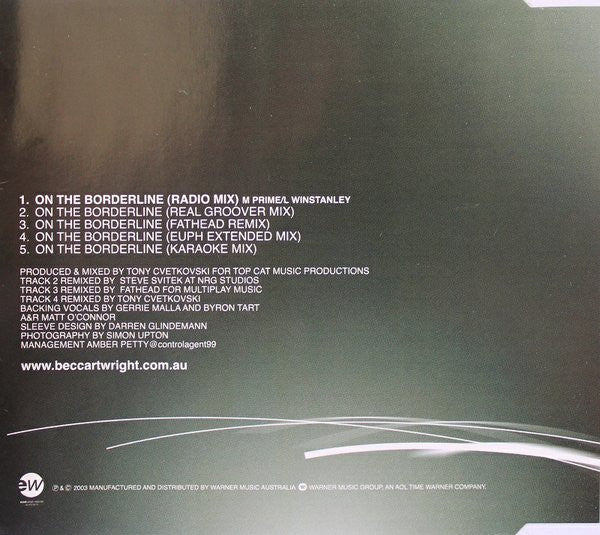 Bec Cartwright : On The Borderline (CD, Single)