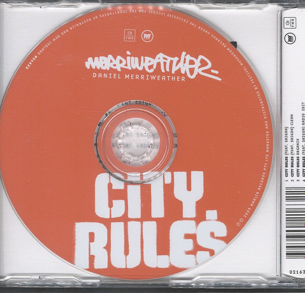 Daniel Merriweather : City Rules (CD, Single)