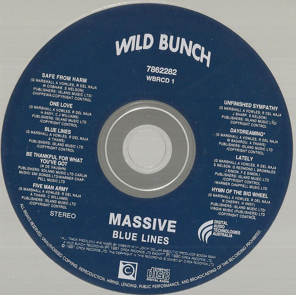 Massive Attack : Blue Lines (CD, Album, DAT)