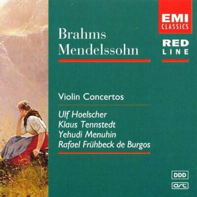 Johannes Brahms, Felix Mendelssohn-Bartholdy, Ulf Hoelscher, Klaus Tennstedt, Yehudi Menuhin, Rafael Frühbeck De Burgos : Violin Concertos (CD, Comp, RM)