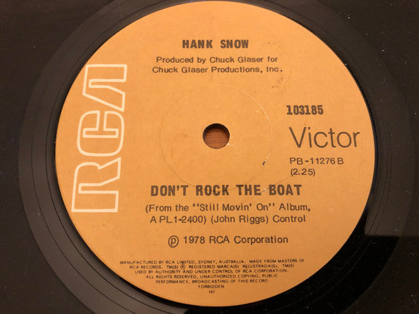 Hank Snow : Nevertheless (7", Single)