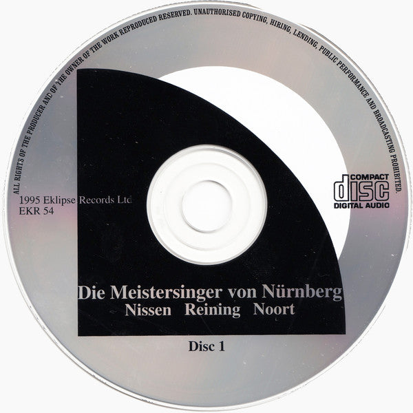 Richard Wagner, Hans Hermann Nissen, Maria Reining, Henk Noort, Hermann Wiedemann, Herbert Alsen, Richard Sallaba, Kerstin Thorborg, Arturo Toscanini, Wiener Philharmoniker, Wiener Staatsopernchor : Die Meistersinger Von Nürnberg, Salzburg Aug 5, 1937 & Aug 8, 1936 (Excerpts Act 3) (4xCD, Album, Mono)