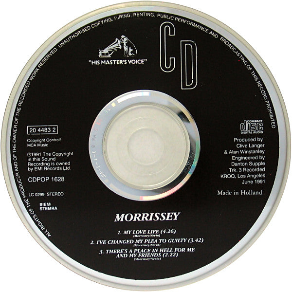 Morrissey : My Love Life (CD, Single)