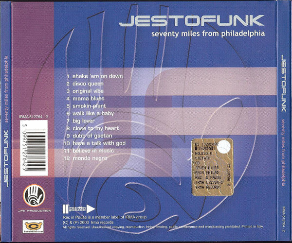 Jestofunk : Seventy Miles From Philadelphia (CD, Album, Dig)