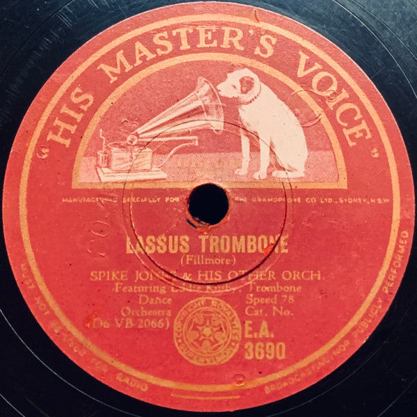 Spike Jones & His Other Orchestra : Minka / Lassus Trombone (Shellac, 10")
