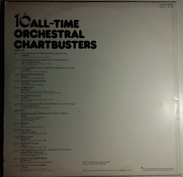 Various : 16 All-Time Orchestral Chartbusters (LP, Comp)