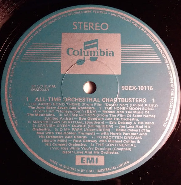 Various : 16 All-Time Orchestral Chartbusters (LP, Comp)