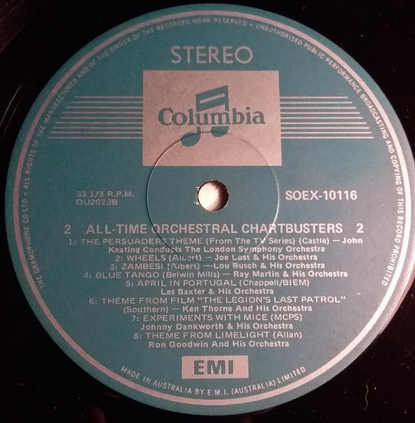 Various : 16 All-Time Orchestral Chartbusters (LP, Comp)