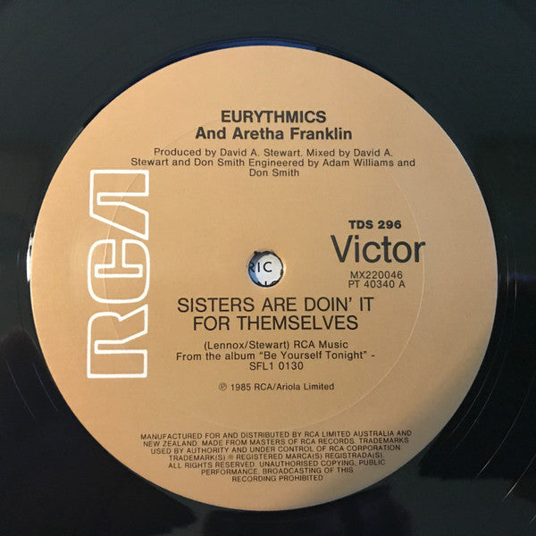 Eurythmics And Aretha Franklin : Sisters Are Doin' It For Themselves (12", Single)