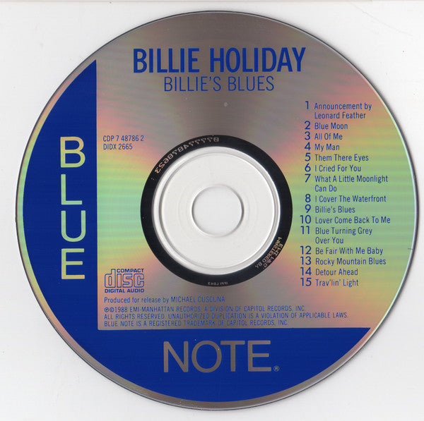Billie Holiday : Billie's Blues (CD, Comp, RE)