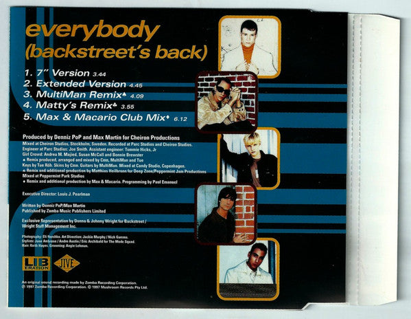 Backstreet Boys : Everybody (Backstreet's Back) (CD, Single)