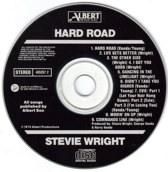 Stevie Wright : Hard Road (CD, Album)