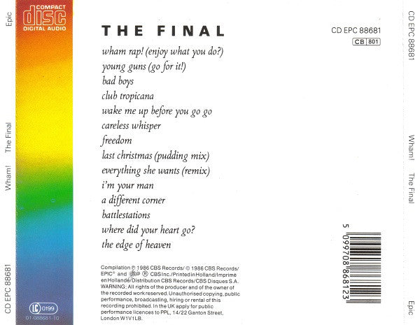 Wham! : The Final (CD, Comp, RE)