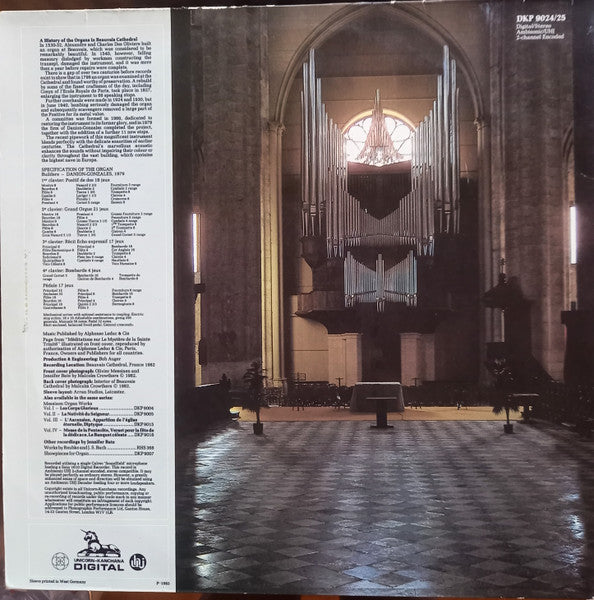 Olivier Messiaen, Jennifer Bate : Organ Works Vol. V: Méditations Sur Le Mystère De La Sainte Trinité (2xLP, Amb)