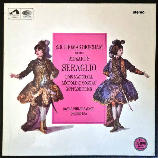 Sir Thomas Beecham Conducts Mozart* - Lois Marshall, Léopold Simoneau*, Gottlob Frick, Royal Philharmonic Orchestra : Seraglio (2xLP + Box, Album, RE)