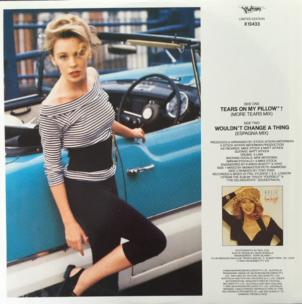 Kylie Minogue : Tears On My Pillow (12", Single, Ltd)