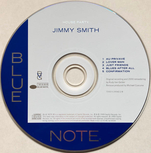 Jimmy Smith : House Party (CD, Album, RE, RM)