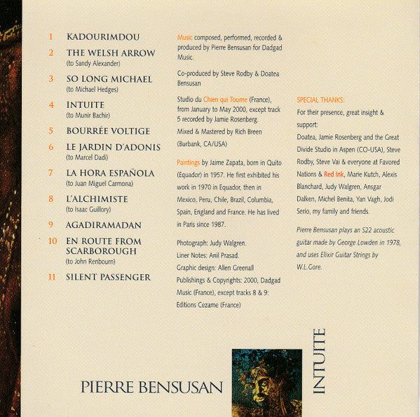 Pierre Bensusan : Intuite  (CD, Album)
